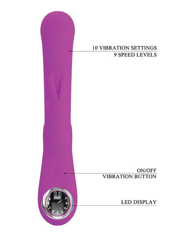 Pretty Love Lamar Led Rechargeable Rabbit Vibrator Toy VIBRATORS-RABBIT