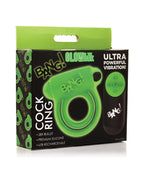 Glow in the Dark Vibrating Cock Ring with 28 Patterns Green > Cock Ring > Vibrating