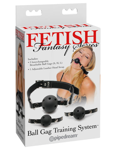 Fetish Fantasy Series Ball Gag Training System - 3 Interchangeable Sizes Black > Bondage Gear > Restraints