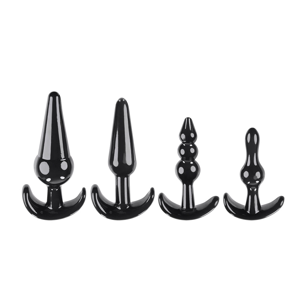 Selopa Intro To Plugs Black Butt Plugs Set of 4 > Anal Range > Butt Plug Kits