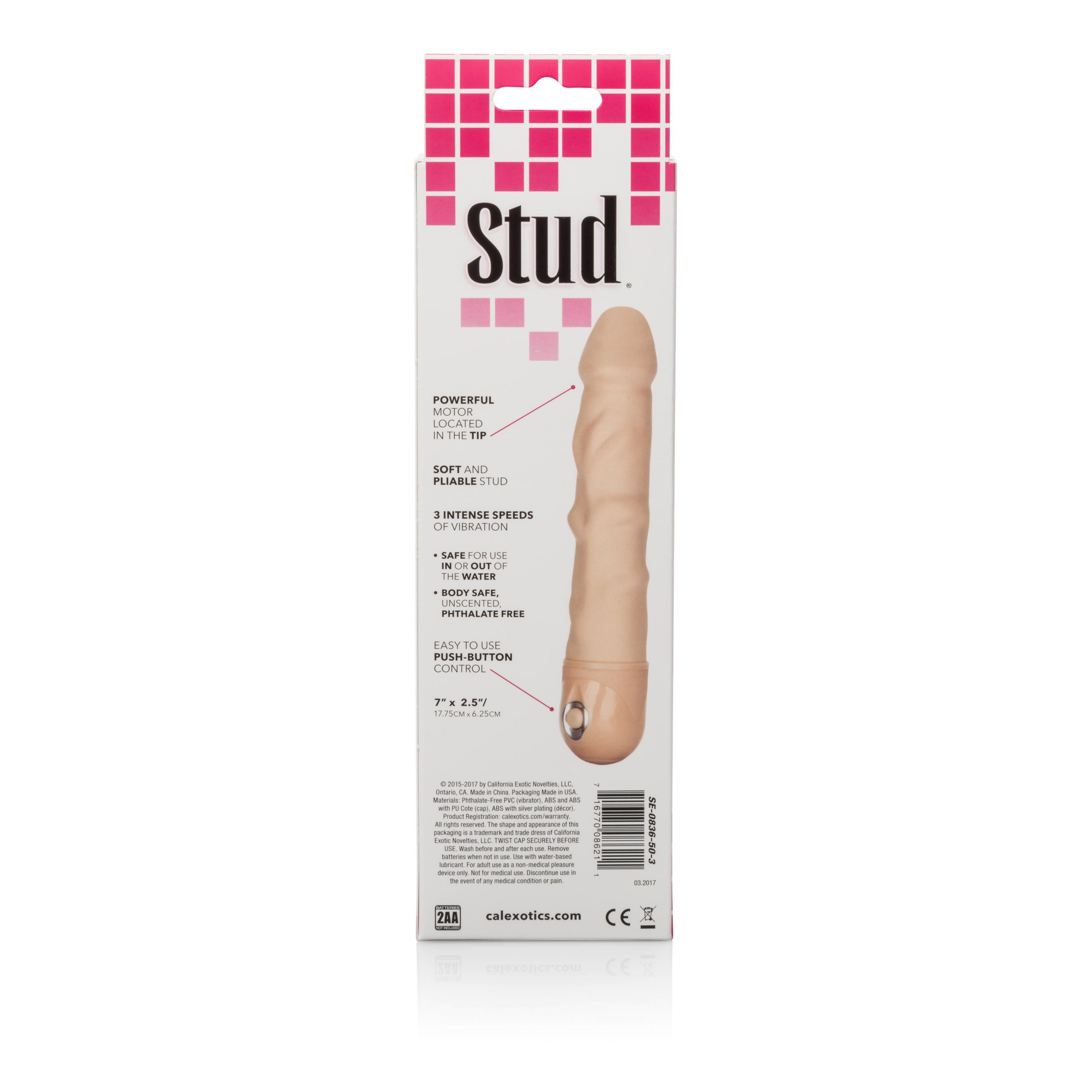 Waterproof Power Stud Vibrator Ivory Realistic Multi-Speed Rod > Realistic Dildos and Vibes > Penis Vibrators