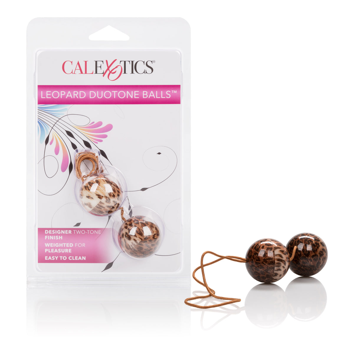 Leopard Duo Tone Kegel Balls With Sturdy Nylon Retrieval Cord Leopard Print > Sex Toys For Ladies > Kegel Exercise
