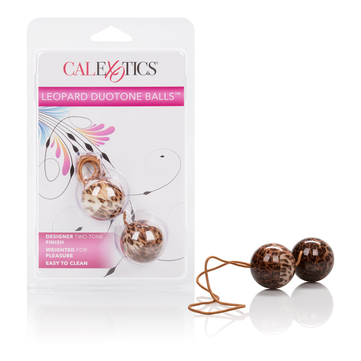 Leopard Duo Tone Kegel Balls With Sturdy Nylon Retrieval Cord Animal Print > Sex Toys For Ladies > Kegel Exercise