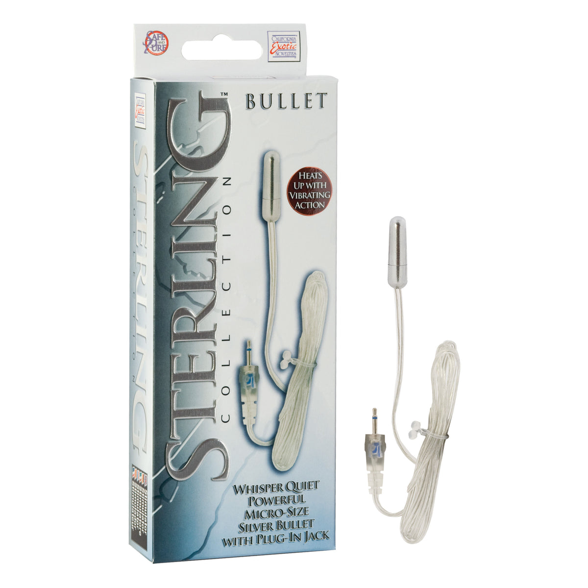 Sterling Collection Micro Silver Bullet Vibrator for Adults Silver BULLETS