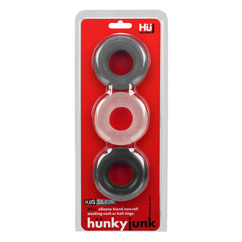 Huj3 C Ring 3 Pack by Hunkyjunk Multi COCK RING Set