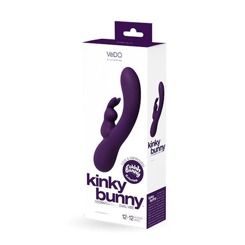 Kinky Bunny Plus Rechargeable Rabbit Vibrator for G-Spot Purple VIBRATORS-RABBIT