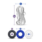 Quickie Kit Jerk Off Clear Stroker with Cock Rings > Sex Toys For Men > Masturbators > Manual
