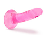 B Yours Plus Clear Suction Cup 5" Dildo Soft Realistic Feel Pink > Dildos > Slim Dildos
