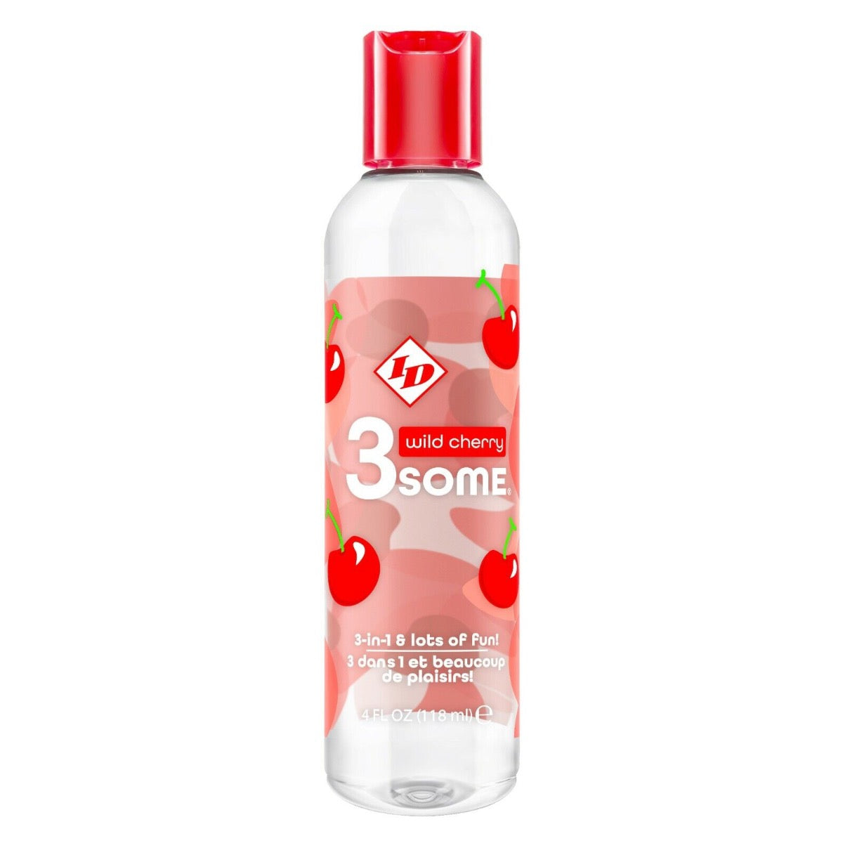 ID 3some Wild Cherry 3 in 1 Flavored Lubricant 118ml – Sugar-Free Personal Lubricant > Lube > Flavoured