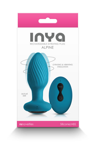 Inya Alpine Teal Remote Controlled Silicone Vibrating Butt Plug Butt Plugs