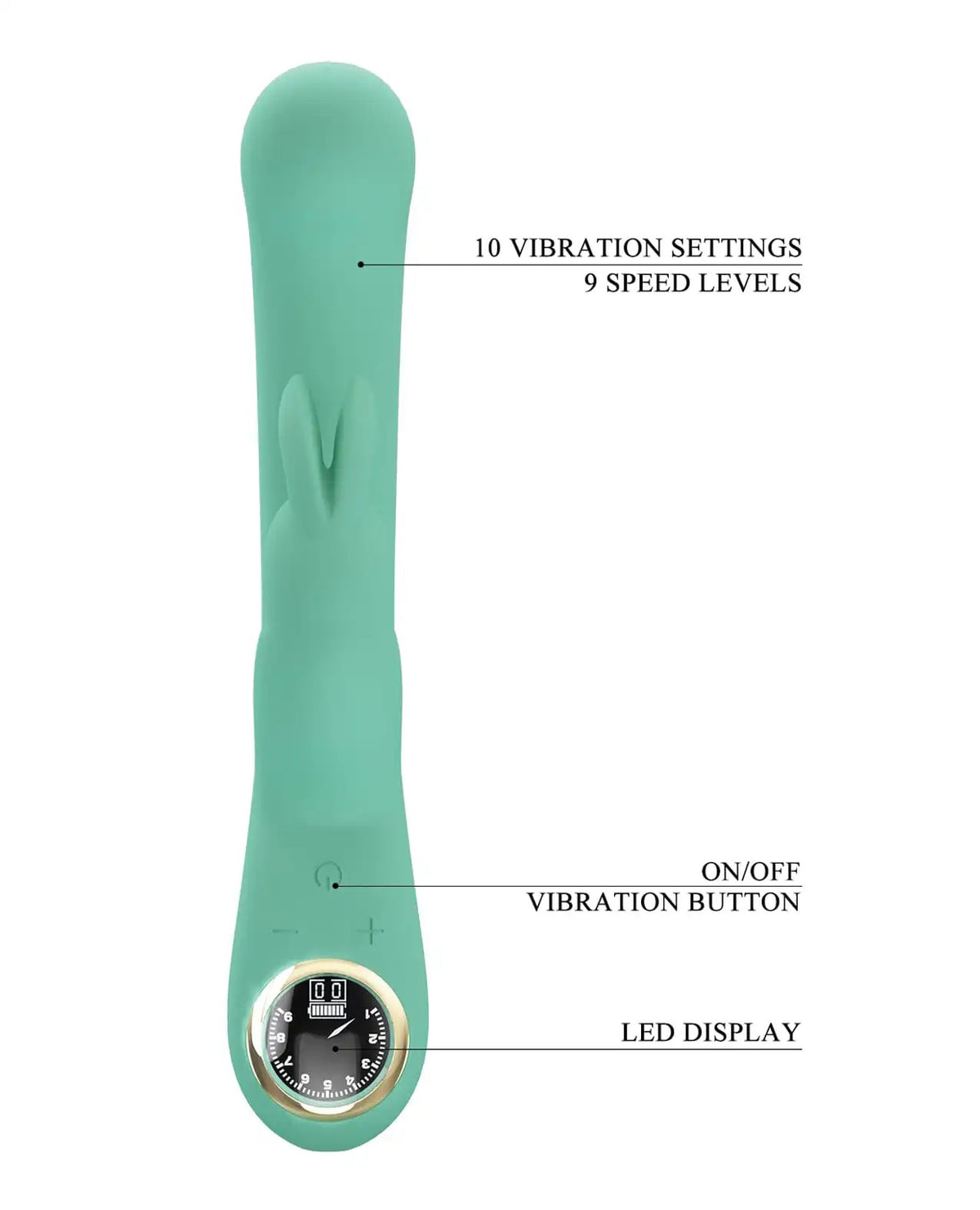 Pretty Love Lamar 8.6 Inch Silicone Rabbit Vibrator > Vibrators > Ladies > Rabbit