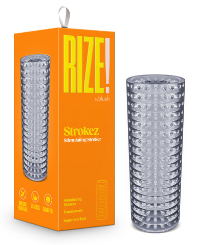 Rize Clear Stimulating Masturbation Sleeve by Blush Adult Toy Masturbation Aids for Males