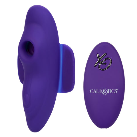 Lock-N-Play Remote Suction Panty Teaser with Vibrations Purple BULLETS