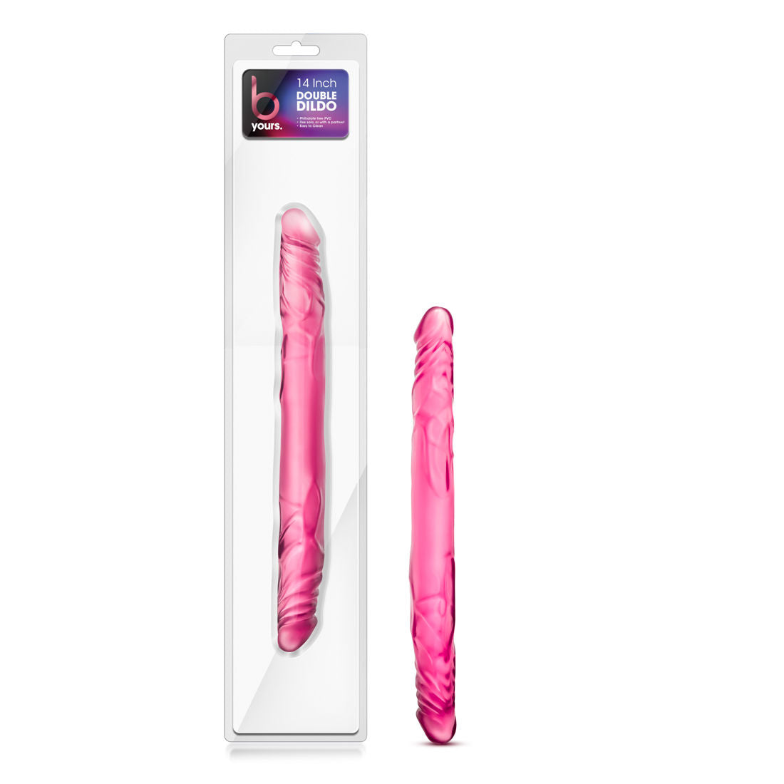 B Yours 14 Inch Beige Double Dildo for Lesbian Couples Pink Double Dongs