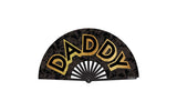 Wood Rocket Adult Toys Black Daddy Folding Fan 785571087376