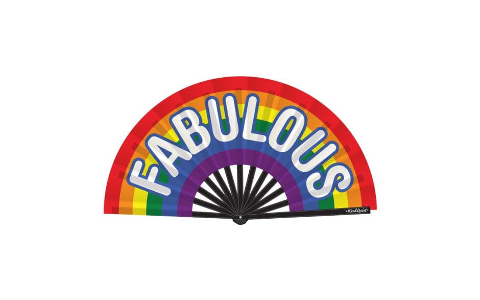 Wood Rocket Adult Toys Rainbow Fabulous Folding Fan 785571087505