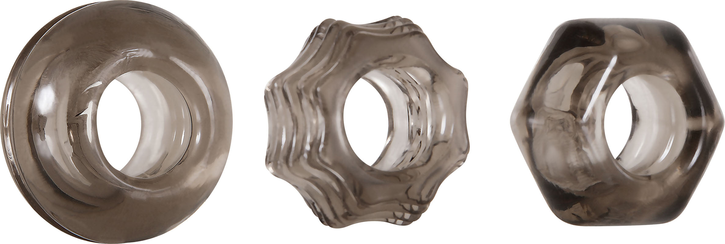 Zero Tolerance Triple Thick - Smoke Cock Rings - Set of 3 COCK RING Set