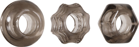Zero Tolerance Triple Thick - Smoke Cock Rings - Set of 3 COCK RING Set
