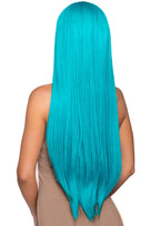 33 Inch Long Straight Center Part Synthetic Wig Raspberry > Clothes > Wigs