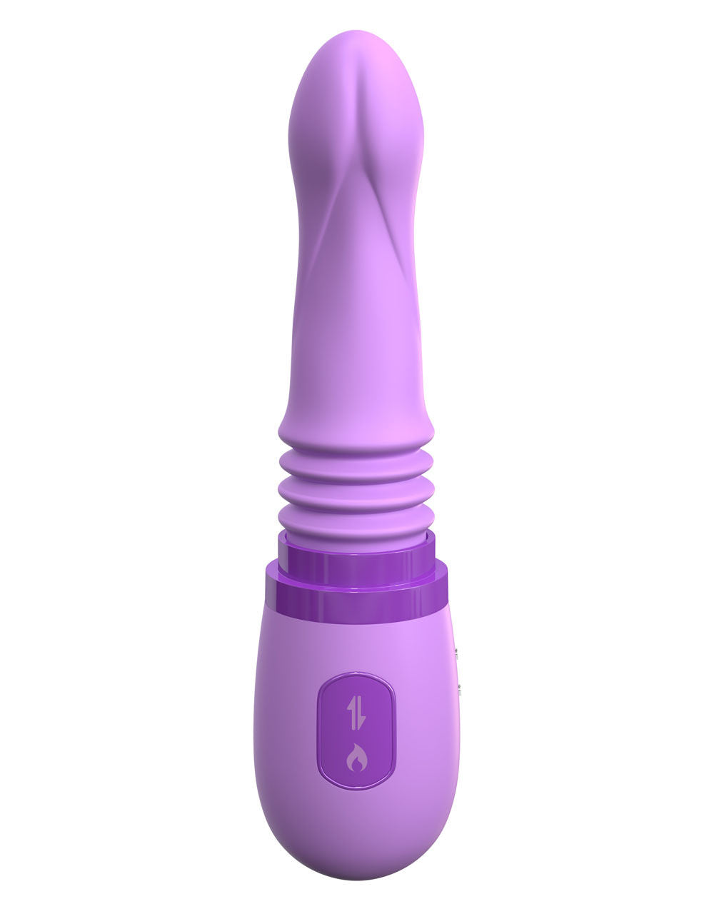 Her Personal Sex Machine Rechargeable G-Spot Vibrator Warming Purple DONGS Thrusting