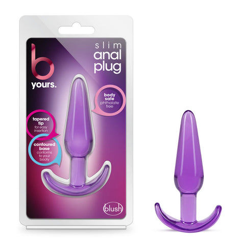 B Yours Slim Anal Plug Purple Soft Flexible Adult Toy Butt Plugs