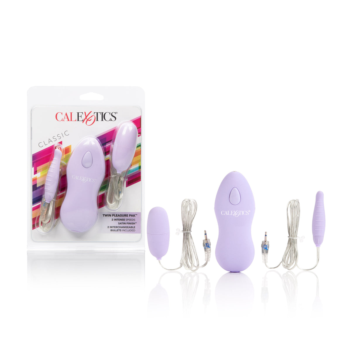 Twin Pleasure Pack Purple Magic Bullet and Slim Vibrator Set Purple BULLETS & EGGS