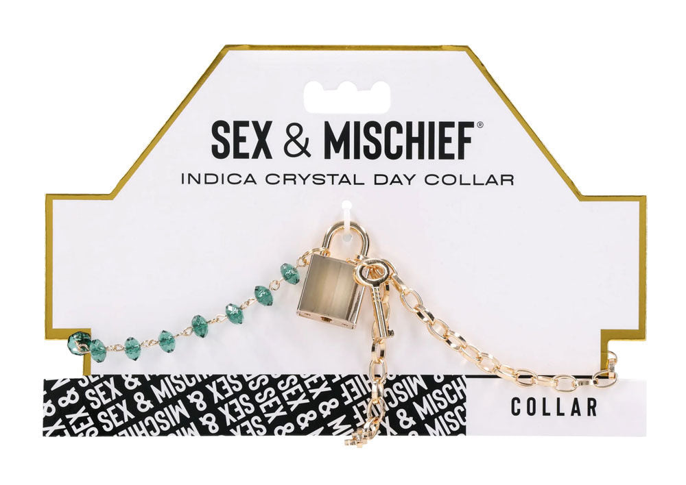 Indica Crystal Day Collar (Green) – Adjustable Jewelry Collar > Bondage Gear > Collars