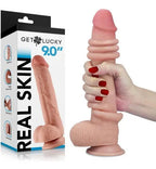 Get Lucky 9 Inch Real Skin Bendable Dildo with Soft Outer Layer > Dildos > Large Dildos