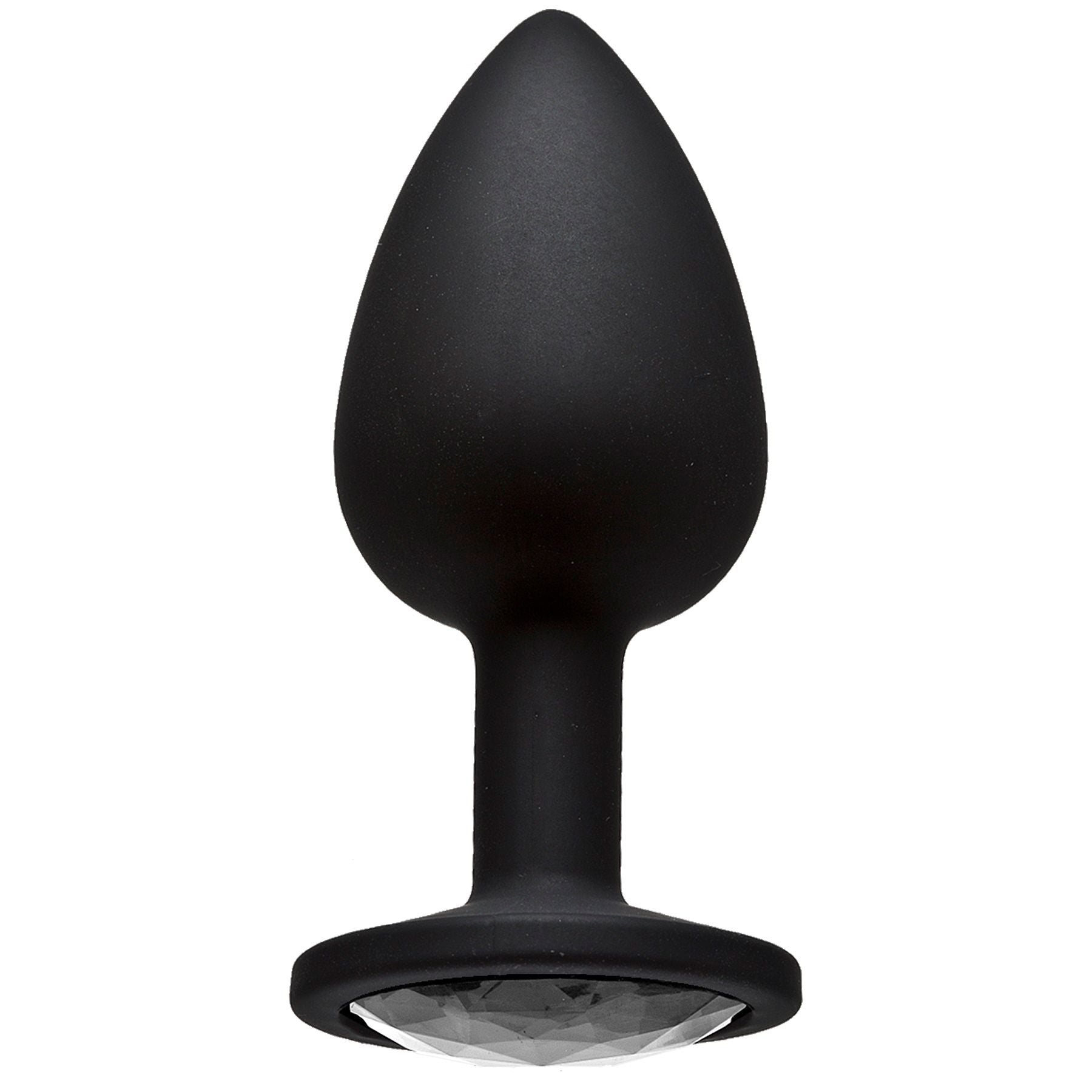 Booty Bling Small Silver Anal Plug With Gemstone Accent > Anal Range > Jewel Butt Plugs