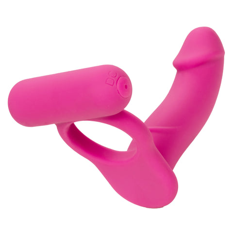 Silicone Rechargeable Double Diver Stimulator Cock Rings Vibrating