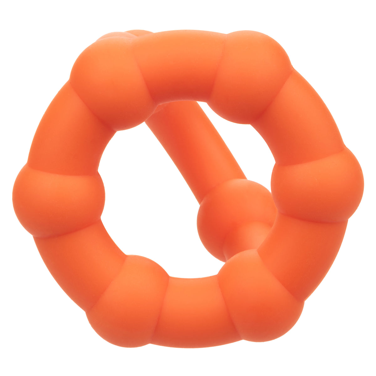 Alpha Liquid Silicone All Star Ring Orange Ultra Stretchy Dual Ring witt Built-In Scrotum Support > Cock Ring > Single