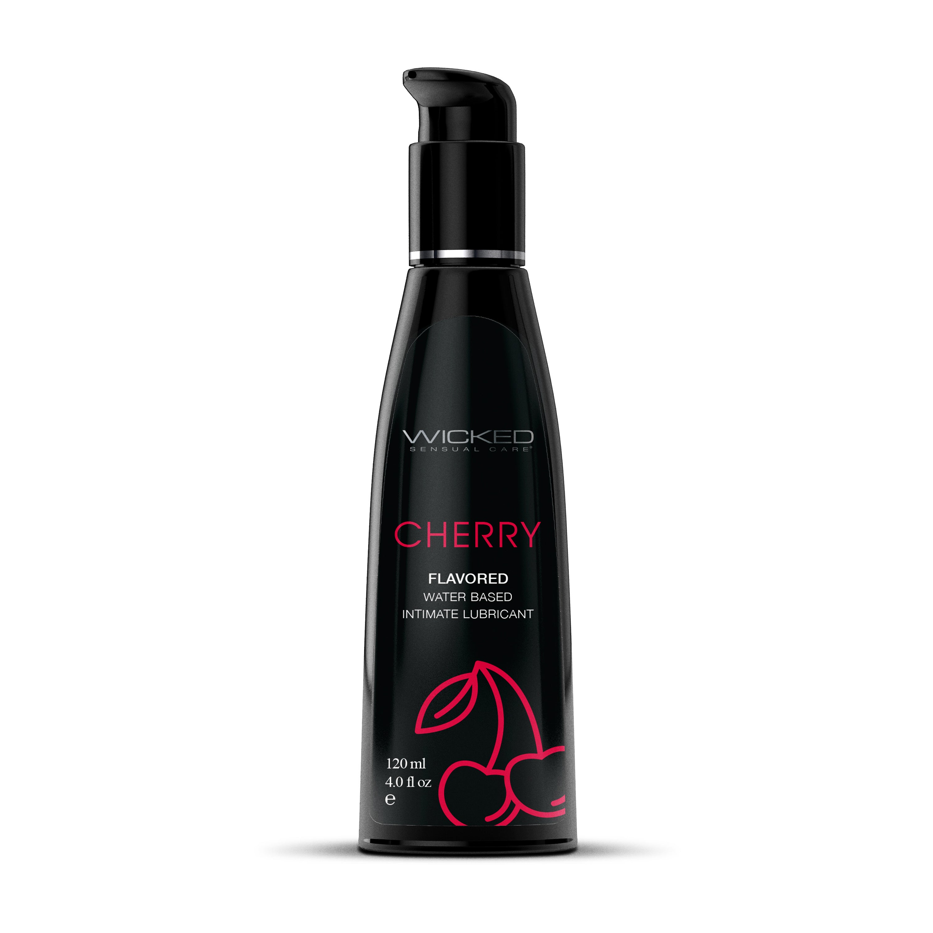 Wicked Aqua Cherry Water Based Lubricant 30 ml (1 oz) Bottle Flavoured Lube