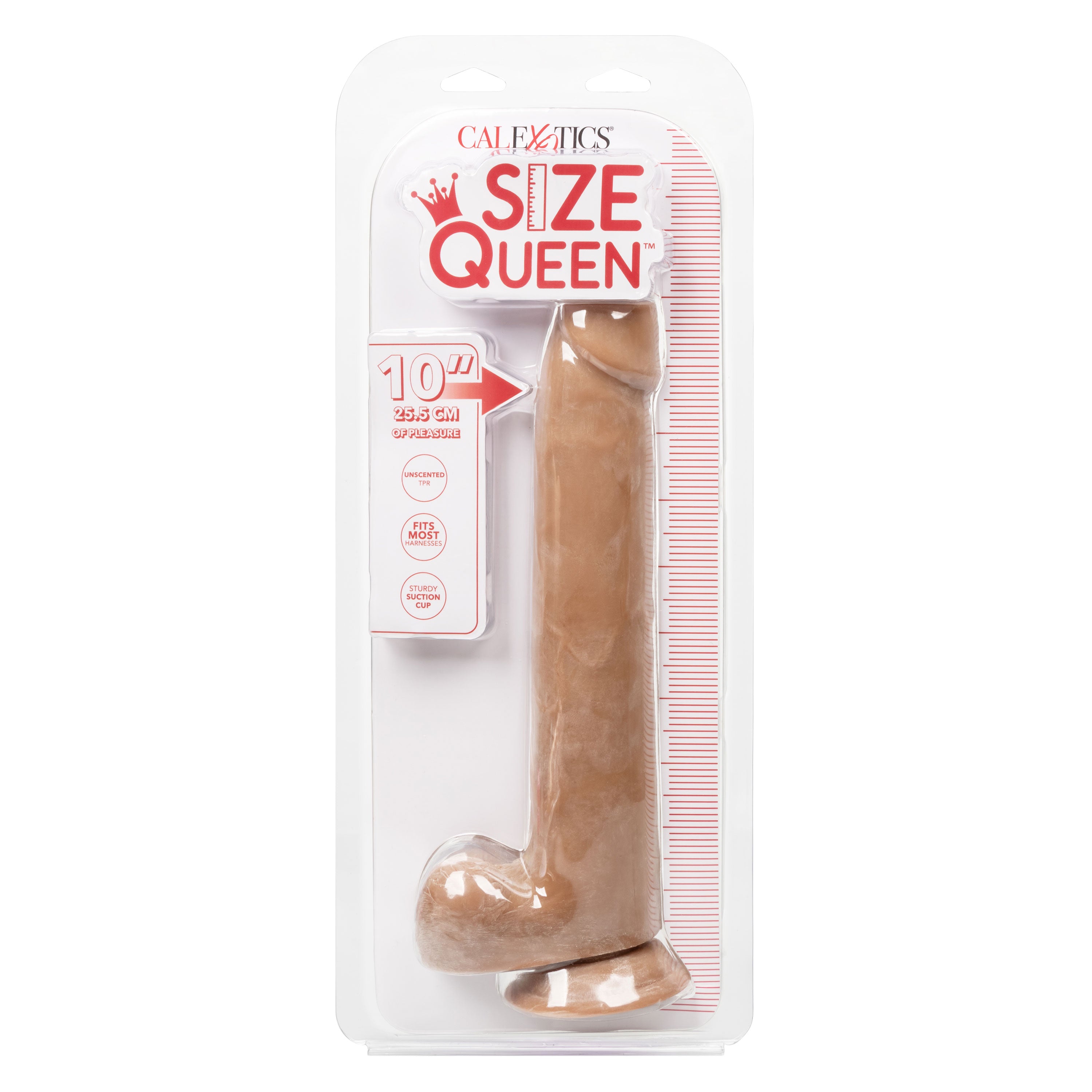 Size Queen 10 Inch Realistic Dildo in Ivory > Dildos > Large Dildos