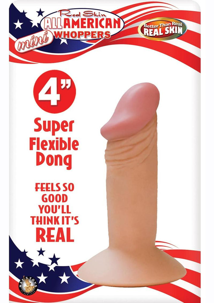 All American Mini Whoppers 4 Inch Realistic Suction Dong > Dildos > Slim Dildos