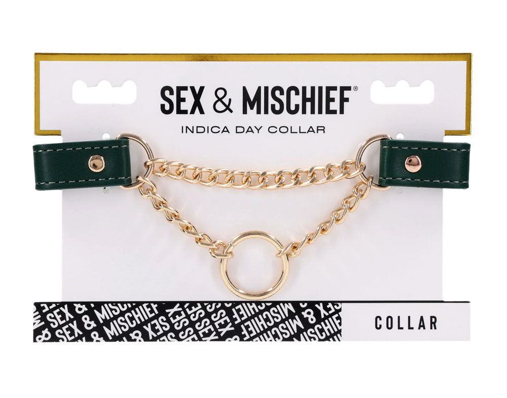 Indica Day Collar (Green) – Adjustable Faux Leather Collar > Bondage Gear > Collars