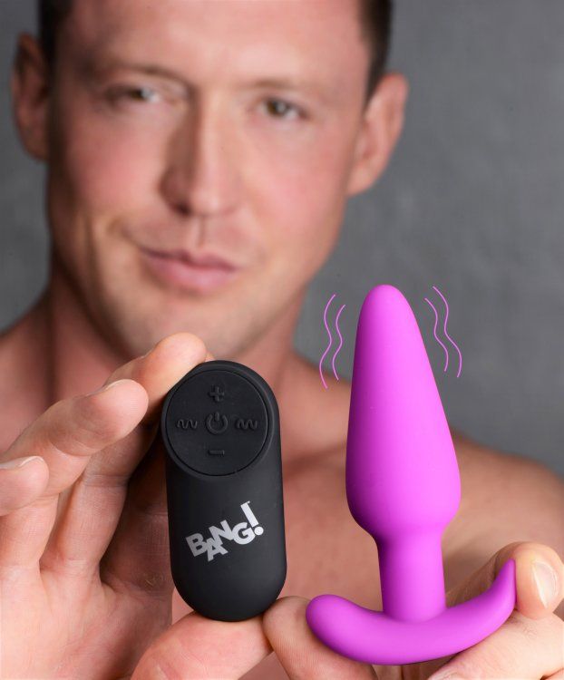 Remote Control 21x Silicone Butt Plug Vibrator Pink Toy > Anal Range > Vibrating Butt Plugs