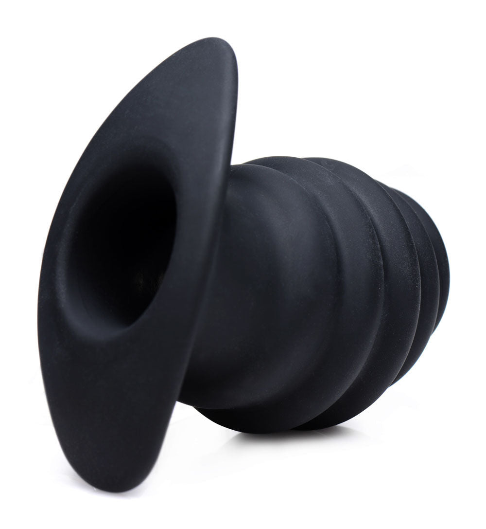 Hive Medium Silicone Ribbed Hollow Anal Plug for Pleasure Butt Plugs - Hollow