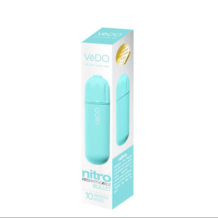 Nitro (Turquoise) – Waterproof Rechargeable 3.25 Inch Bullet Vibrator Secondary image