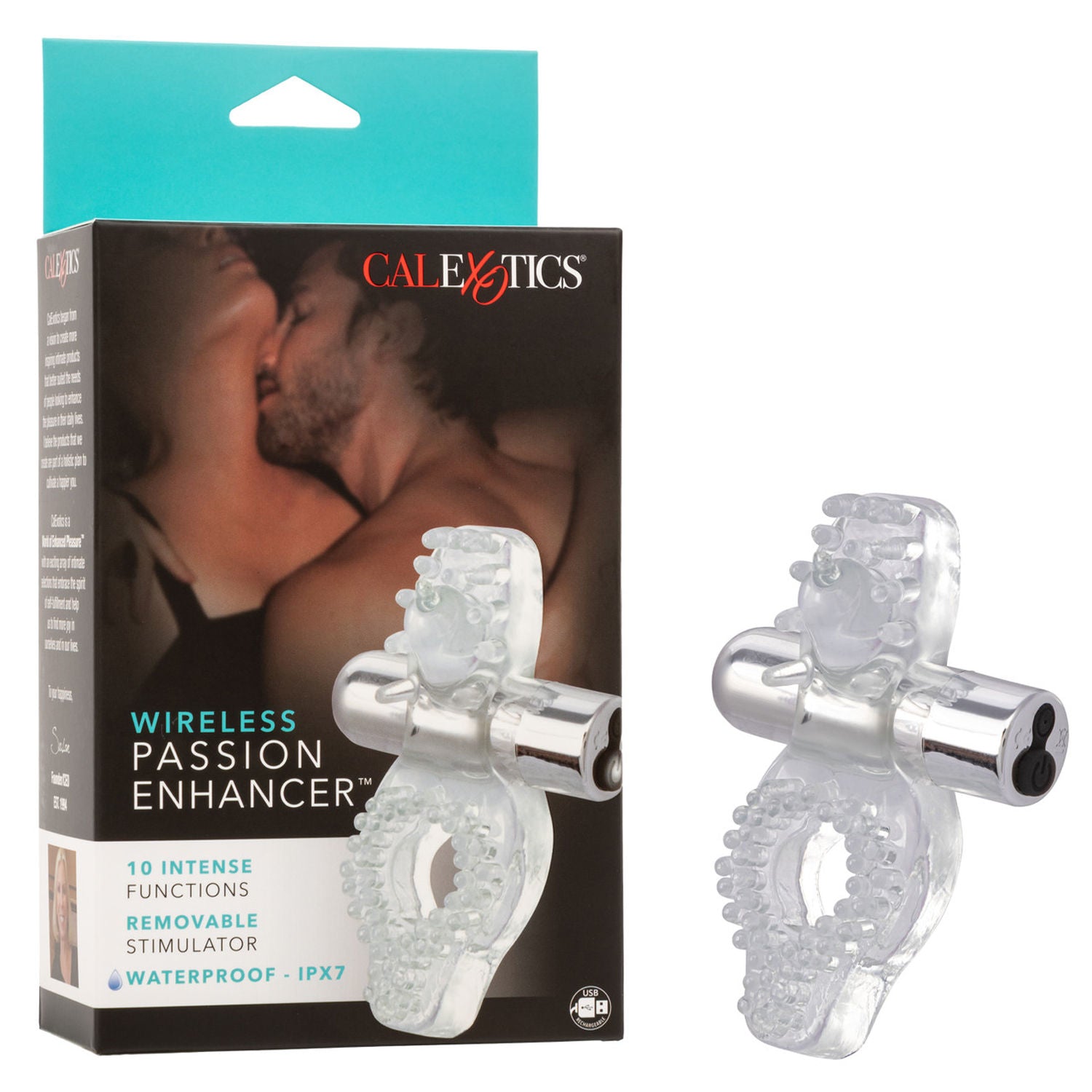 Wireless Passion Enhancer Rechargeable Clear Adult Intimacy Toy Cock Rings Vibrating