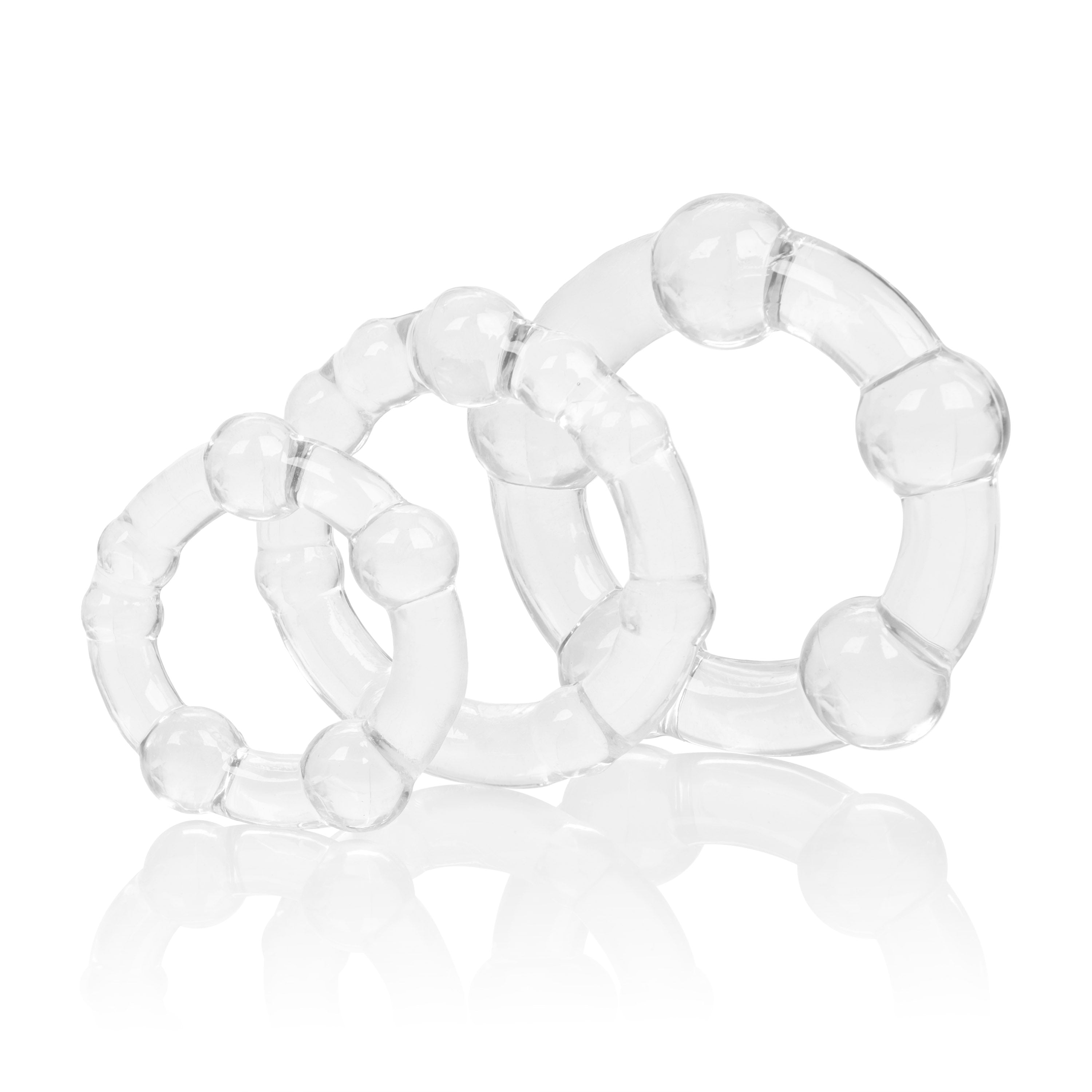 CalExotics Island Rings Clear Stretchy Erection Enhancer Rings - Small, Medium, Large Sizes > Cock Ring > Single