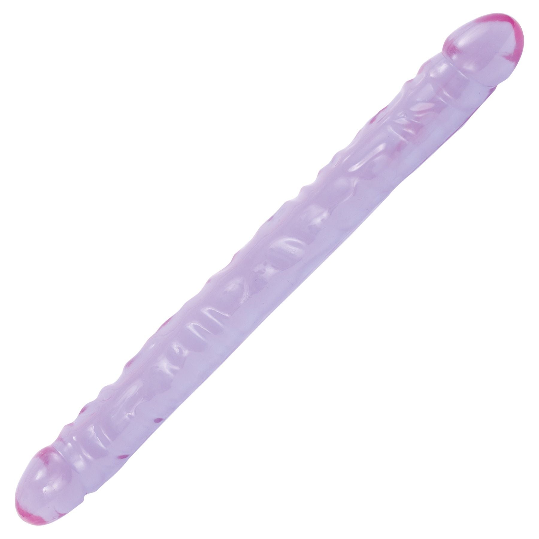 Crystal Jellies 18 Inch Double Dong (Clear) – Clear Double-Ended Dildo Purple Double Dongs
