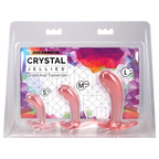Crystal Jellies Curved Anal Trainer Set Phthalate-Free Silicone 3 Sizes Anal Trainer Pink > Anal Range > Butt Plug Kits