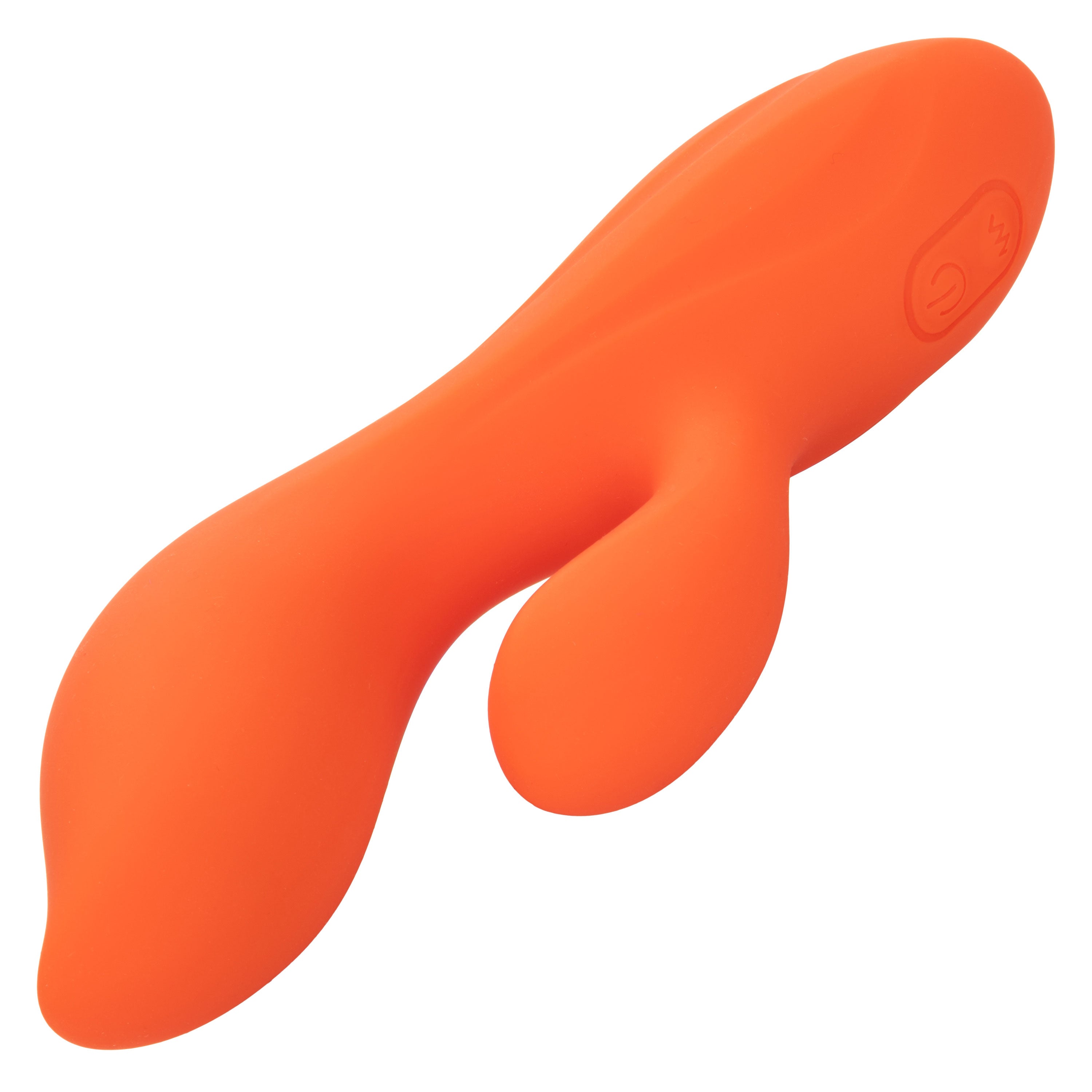 Stella Liquid Silicone Dual Teaser Vibrator in Orange with 12 Vibration Modes and Dual Motors VIBRATORS-RABBIT