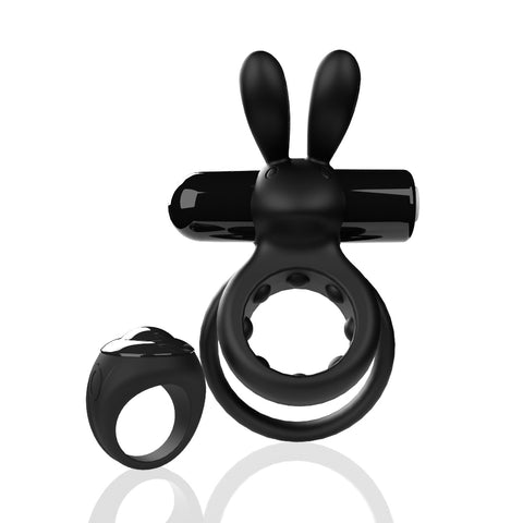 Screaming O Remote Controlled Ohare Vibrating Ring Black – Deep Rumbling Vibrations Cock Rings Vibrating