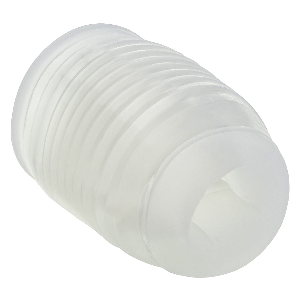 Pop Sock Ribbed Clear Soft Tight Stretchy Reversible Masturbator Sleeve Strokers - Cup|Egg