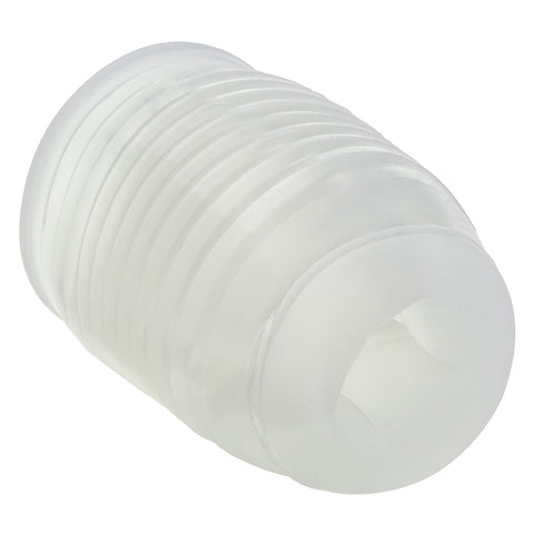 Pop Sock Ribbed Clear Soft Tight Stretchy Reversible Masturbator Sleeve Strokers - Cup|Egg