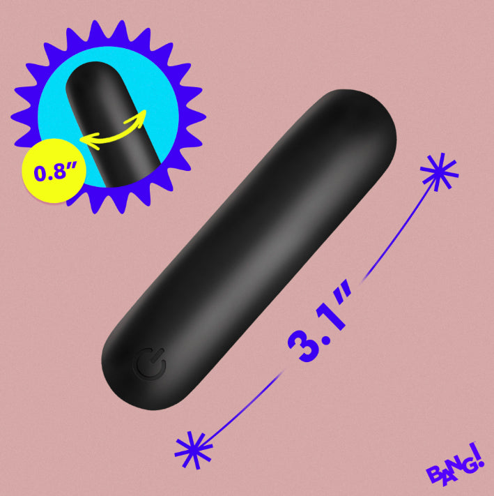 Bang! Flexible Silicone Bullet (Black) – Silicone Bullet Vibrator > Vibrators > Mini Vibrators