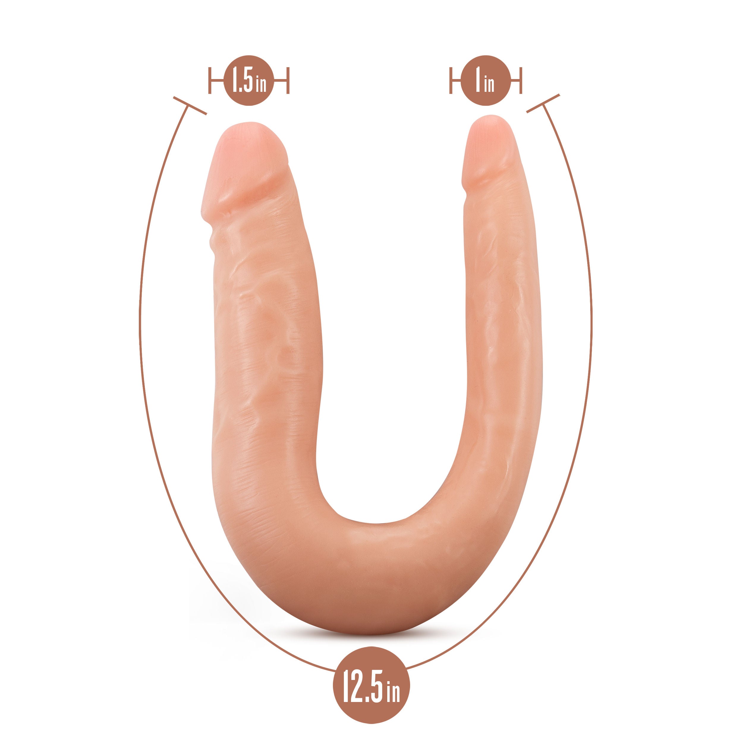Dr. Skin Mini Double Dong (Vanilla) – Soft Double Penetration Toy Double Dongs