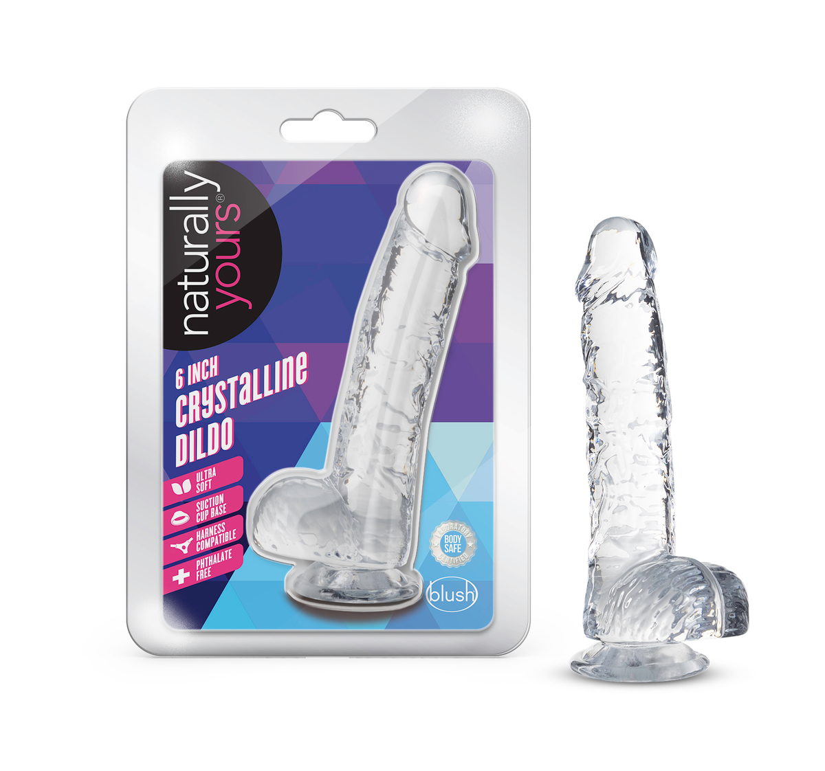 Naturally Yours Crystaline (Diamond) 6 Inch Dildo – Lifelike Dildo > Dildos > Realistic Dildos