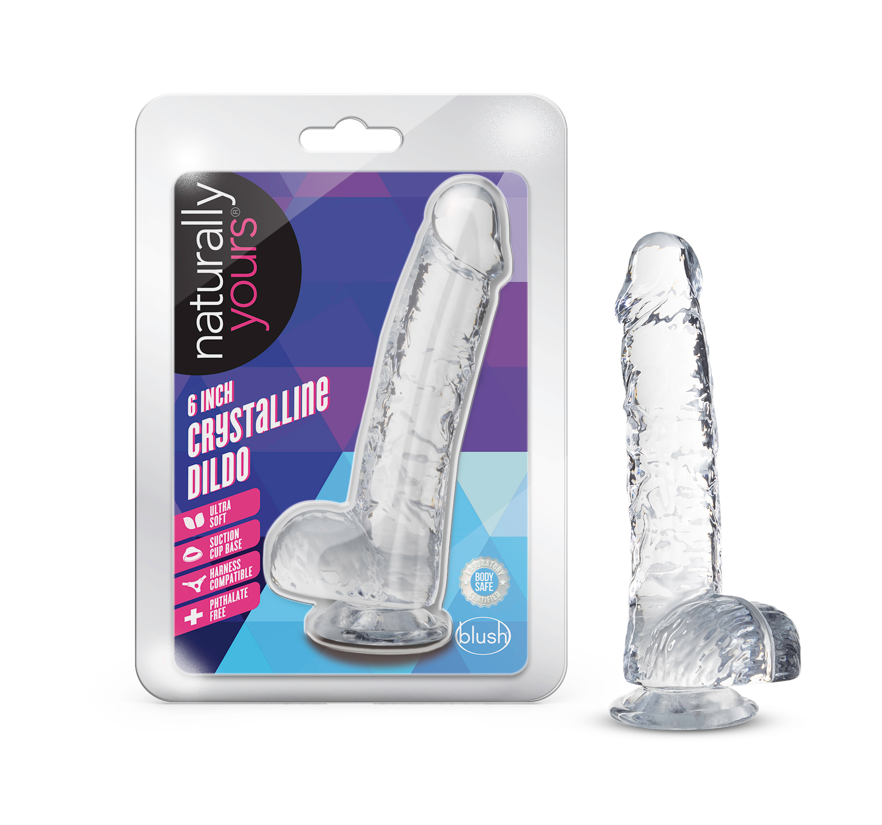 Naturally Yours Crystaline (Diamond) 6 Inch Dildo – Lifelike Dildo > Dildos > Realistic Dildos